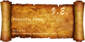 Veszely Emma névjegykártya